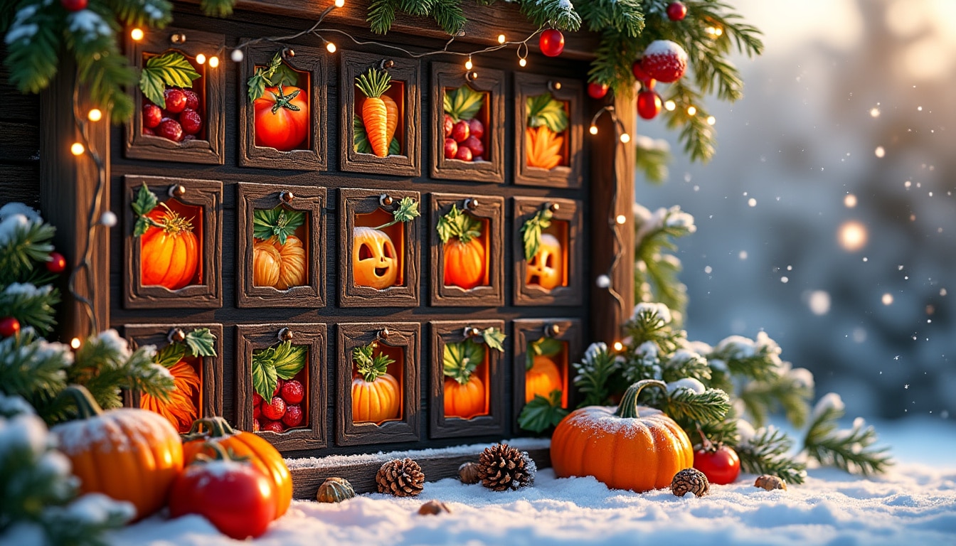 plongez dans la magie de noël avec notre calendrier de l'avent unique, célébrant les merveilles du potager. chaque jour, découvrez des recettes, des conseils de jardinage et des surprises gourmandes pour embellir vos fêtes et profiter des trésors de la nature.