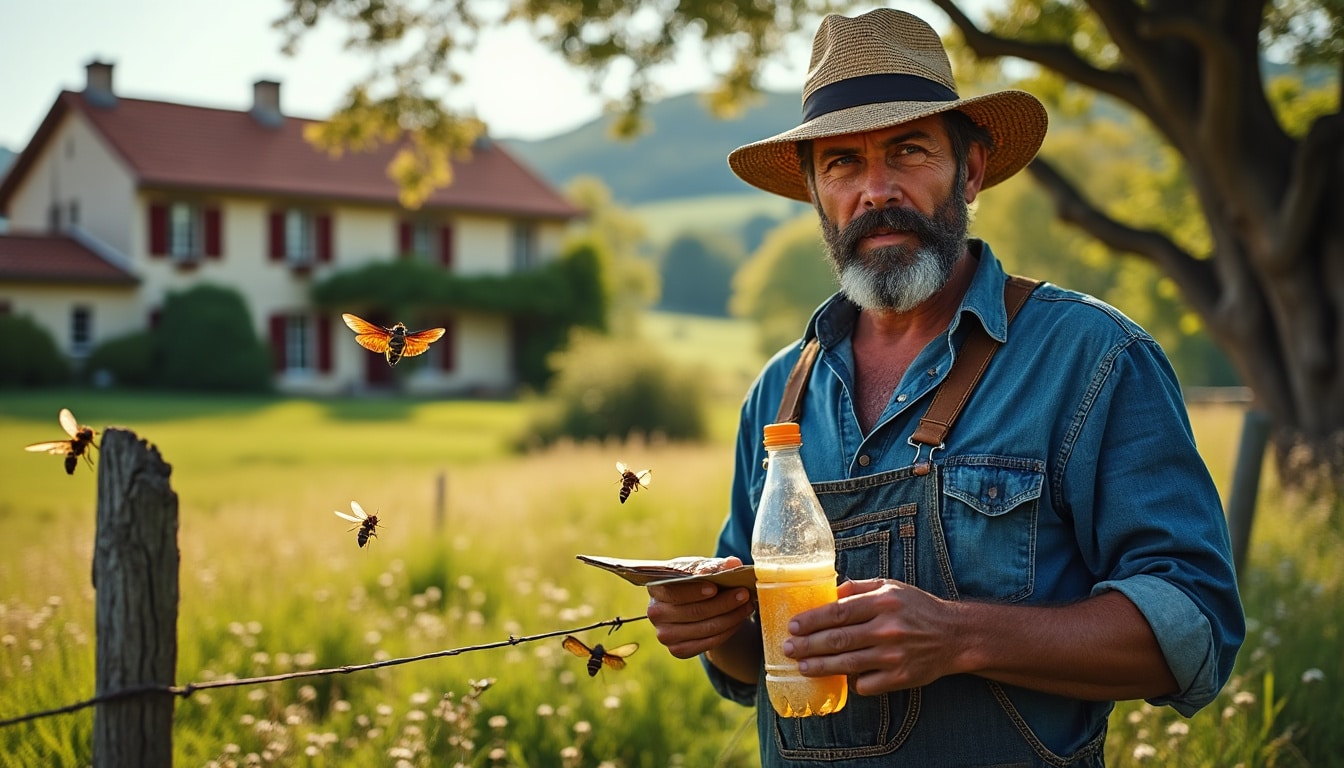découvrez comment un agriculteur de dordogne a inventé un piège astucieux et facile à reproduire pour lutter contre les frelons asiatiques. une solution pratique et innovante pour protéger vos cultures tout en préservant l'environnement.