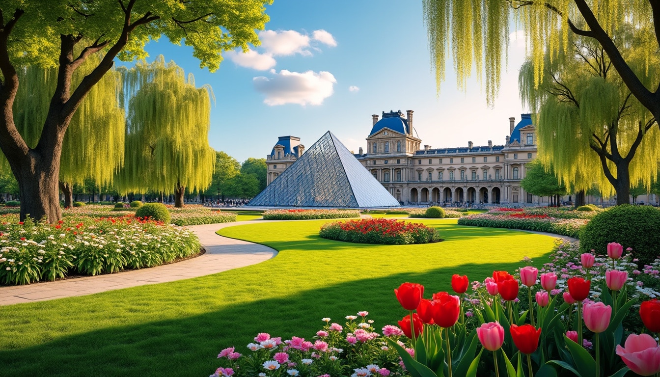 découvrez le jardin du louvre, un havre de paix verdoyant au cœur de paris, où l'art et la nature se rencontrent pour offrir un refuge idéal aux visiteurs. promenez-vous parmi ses parterres fleuris et ses allées ombragées, tout en admirant les chefs-d'œuvre architecturaux qui l'entourent.