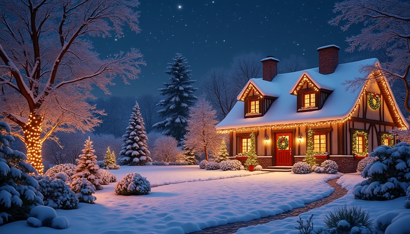 découvrez la magie des fêtes avec les illuminations de noël chez mauricette à fruncé. admirez un jardin féerique et une maison scintillante, créant une ambiance festive et enchantée pour toute la famille.
