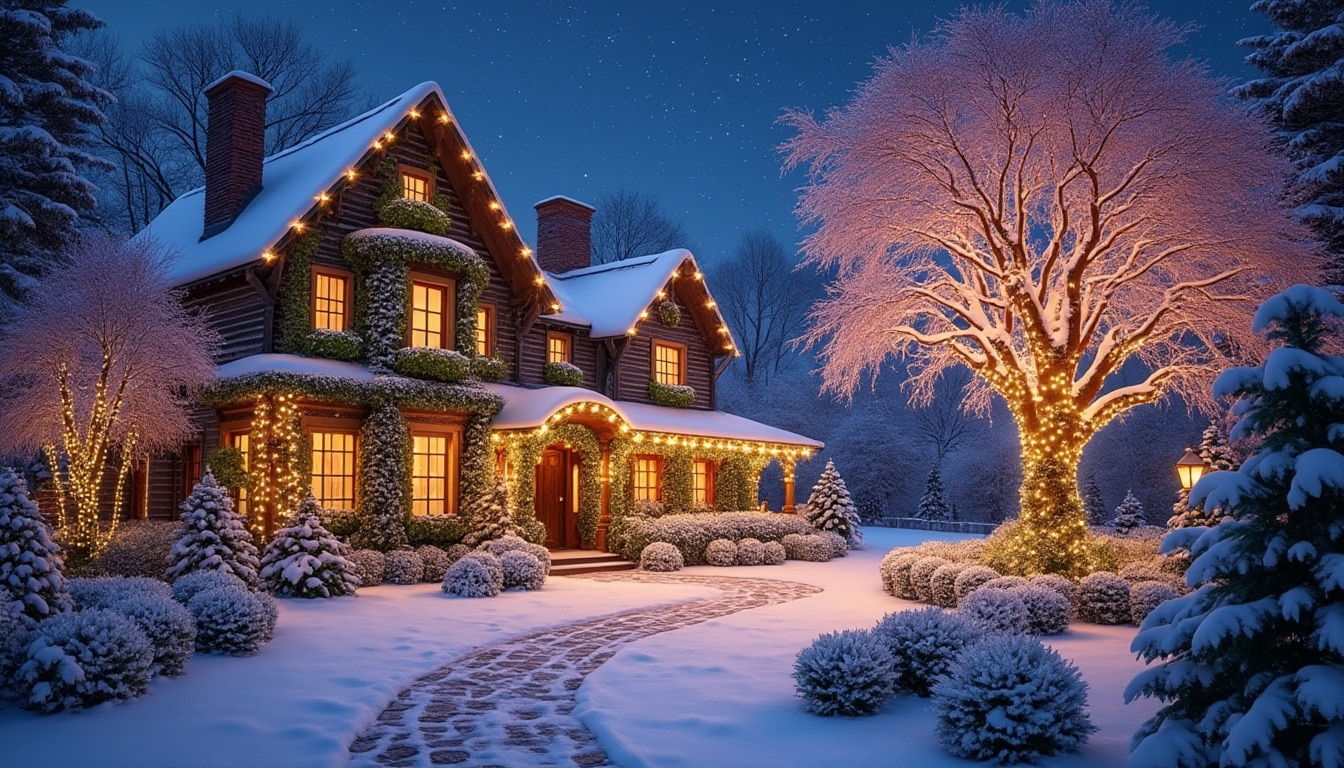 découvrez la magie des fêtes avec les illuminations de noël chez mauricette à fruncé. explorez un jardin et une maison scintillants, où l'enchantement de noël prend vie, créant une expérience féérique pour toute la famille.