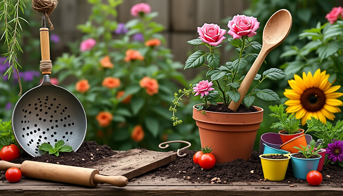 découvrez comment des ustensiles du quotidien peuvent se transformer en précieux alliés pour votre jardin. optimisez vos efforts de jardinage avec des outils astucieux et apprenez à utiliser ce que vous avez déjà à la maison pour prendre soin de vos plantes, faciliter vos tâches et embellir votre espace extérieur.