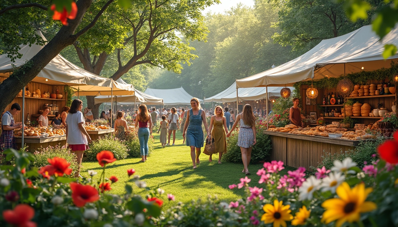 découvrez le jardin métamorphosé en un marché artisanal coloré, où artisans locaux exposent leurs créations uniques. une expérience immersive au cœur de la nature, richesses locales et savoir-faire se rencontrent pour ravir vos sens.