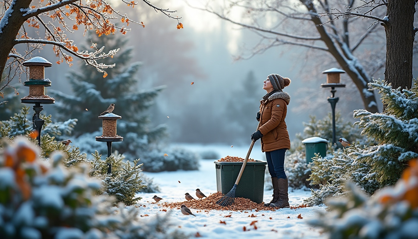 découvrez nos conseils pratiques pour votre jardin en décembre : apprenez comment attirer les oiseaux tout en entretenant vos feuillages. protégez votre espace vert durant l'hiver et créez un havre de paix pour la faune.