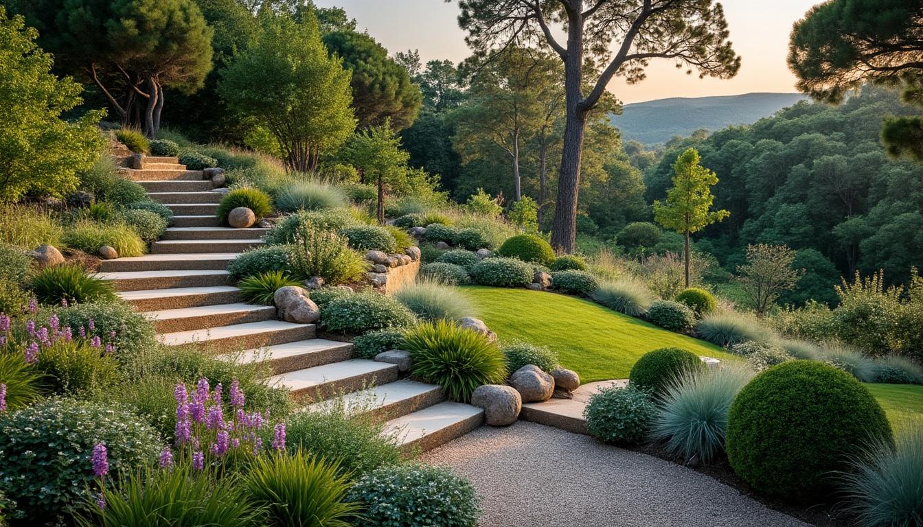Illustration: Les grandes solutions pour aménager un jardin en pente