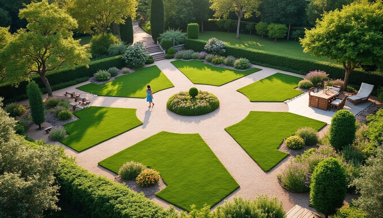 Illustration: Les principes clés pour réussir l’aménagement d’un grand jardin rectangulaire