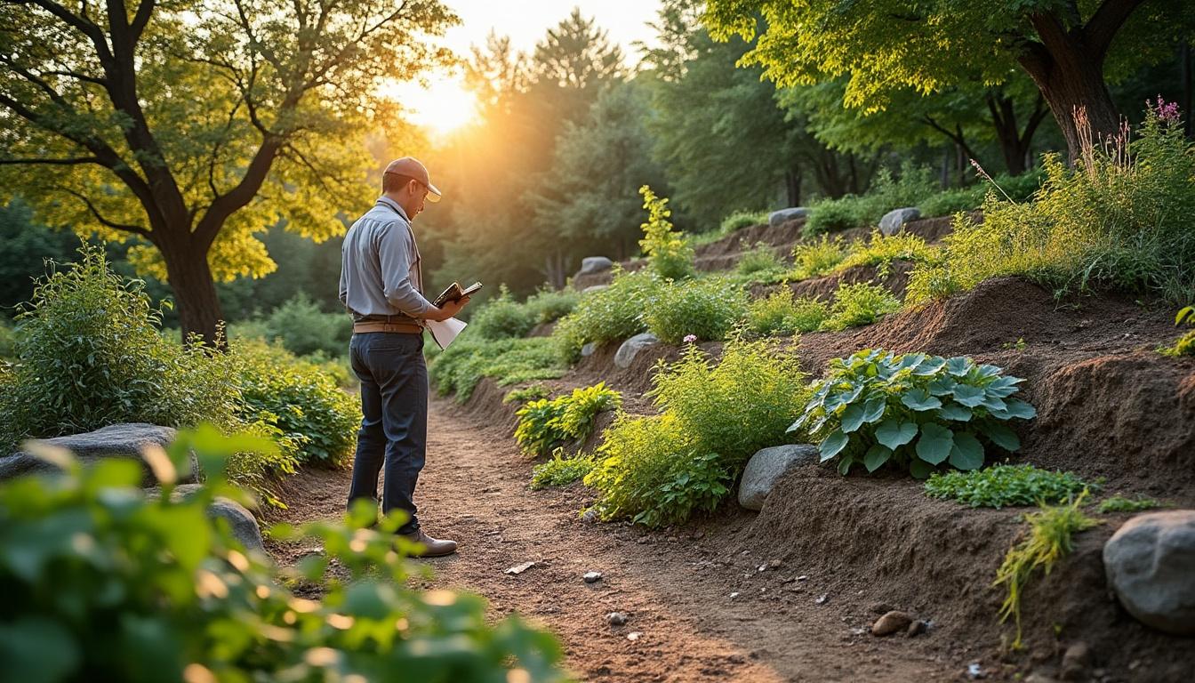 Illustration: Comprendre les spécificités d’un terrain en pente pour aménager son jardin