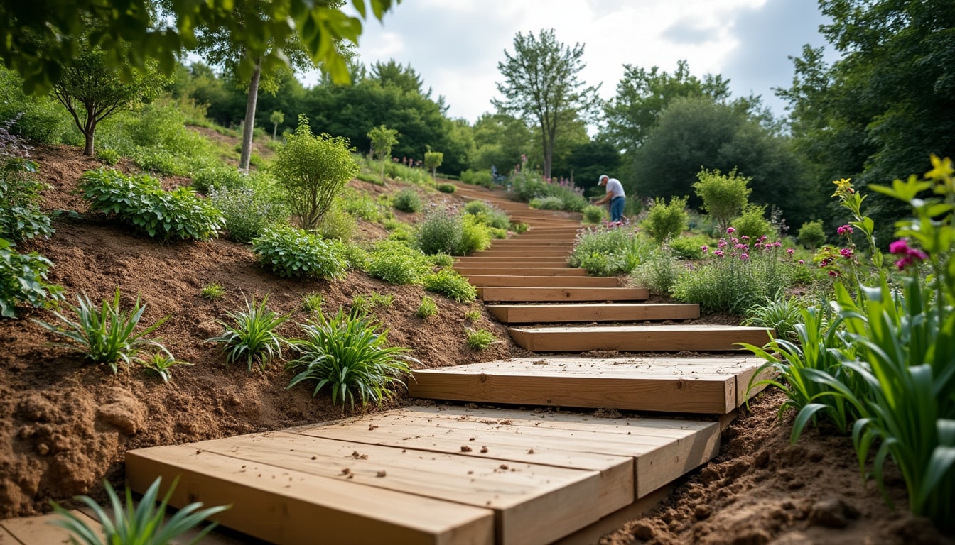 Illustration: Étapes-clés pour aménager un jardin en pente