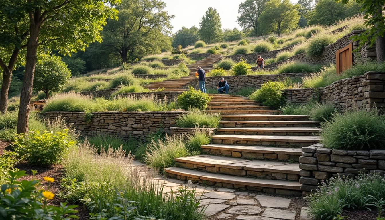 Illustration: Comprendre les défis et les opportunités de l’aménagement d’un jardin en pente forte
