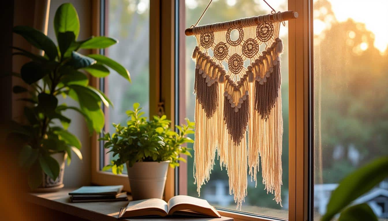 Illustration: Pourquoi la décoloration menace-t-elle l’éclat de votre cadre en macramé exposé au soleil ?