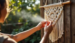 Cadre macramé : entretien et protection contre l’humidité en extérieur