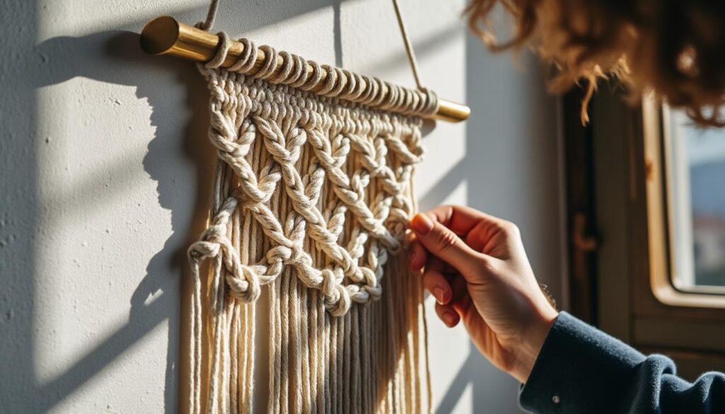 Cadre en macramé à fixation murale sécurisée : guide complet et astuces