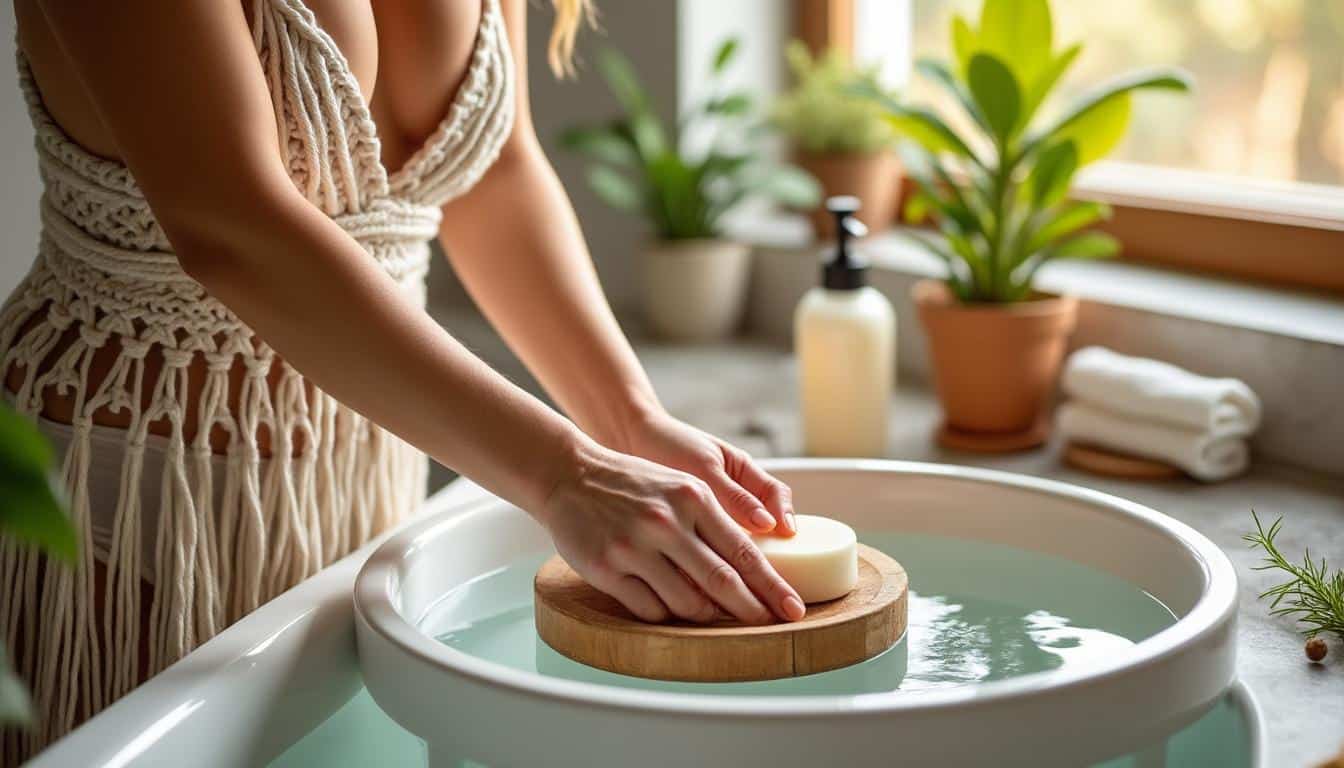 Illustration: Pourquoi choisir le lavage main délicat pour un cadre en macramé ?