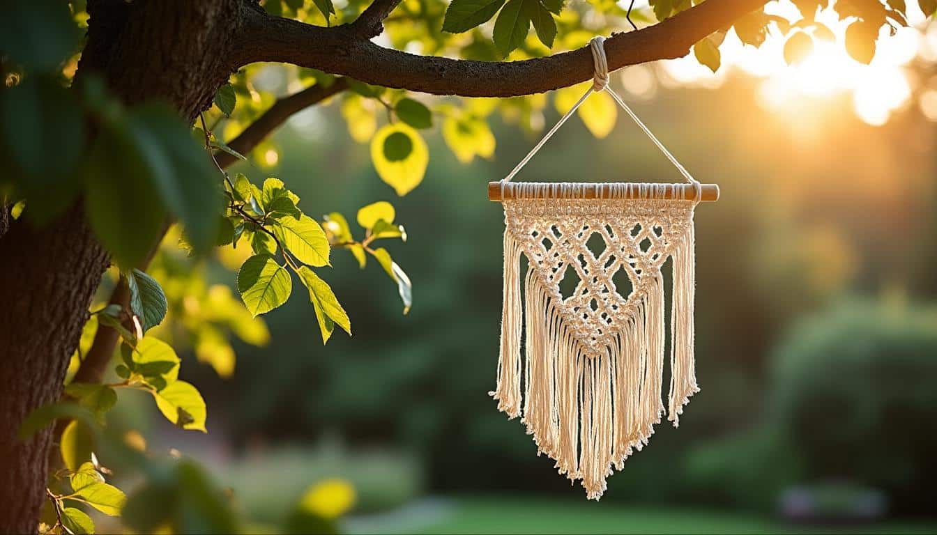 Cadre macramé à motif géométrique symétrie : guide complet et déco tendance