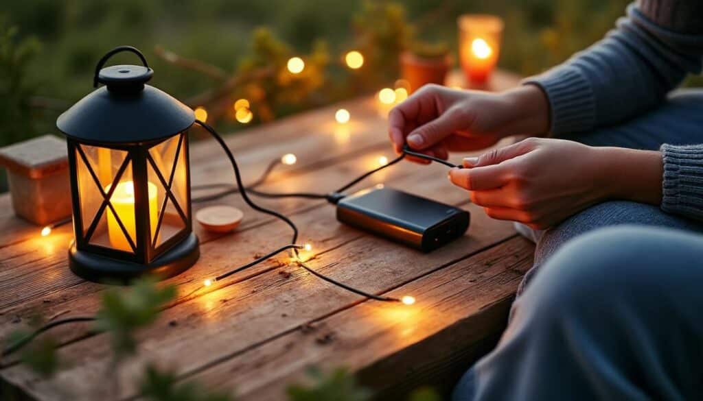 Guirlande lumineuse à batterie : autonomie et recharge optimales