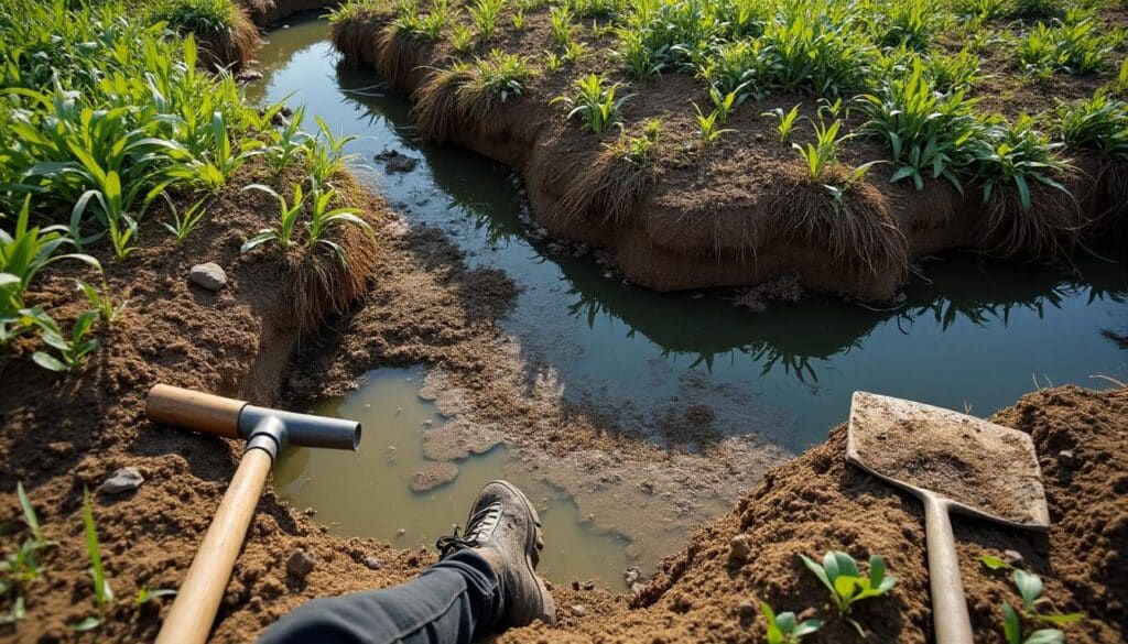 Que faire en cas de fossé colmaté et comment le drainer avec du gravier