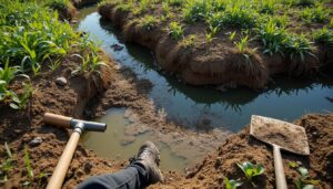 Que faire en cas de fossé colmaté et comment le drainer avec du gravier