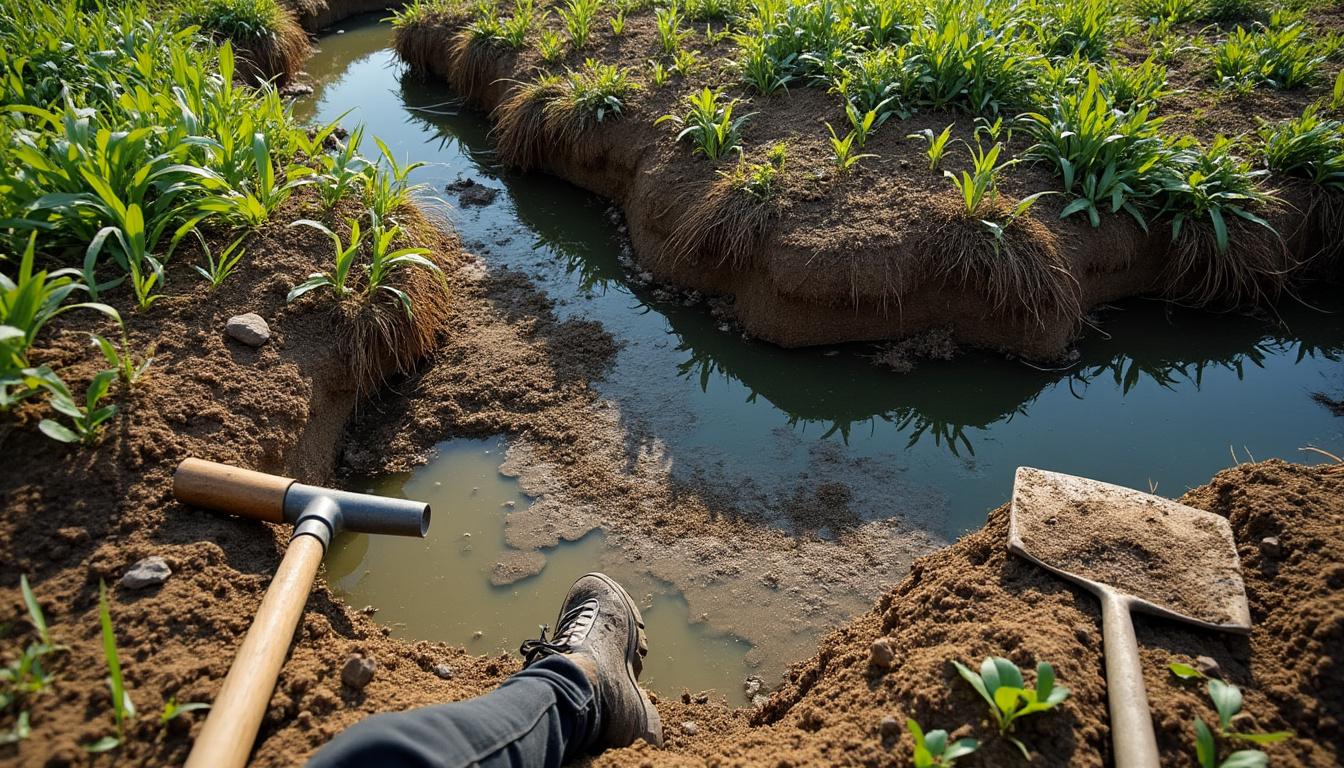 Que faire en cas de fossé colmaté et comment le drainer avec du gravier