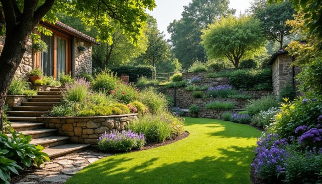 Aménagement du jardin en pente : idées, techniques et budget