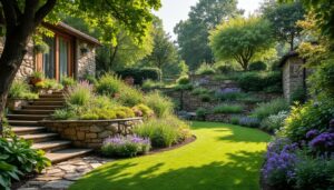 Aménagement du jardin en pente : idées, techniques et budget