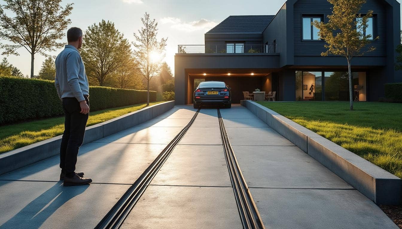 Illustration: Comprendre la pente d’une descente de garage en forte inclinaison