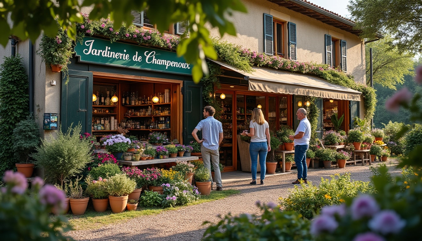 Illustration: Où se trouve la jardinerie de Champenoux et quel est son rôle local ?
