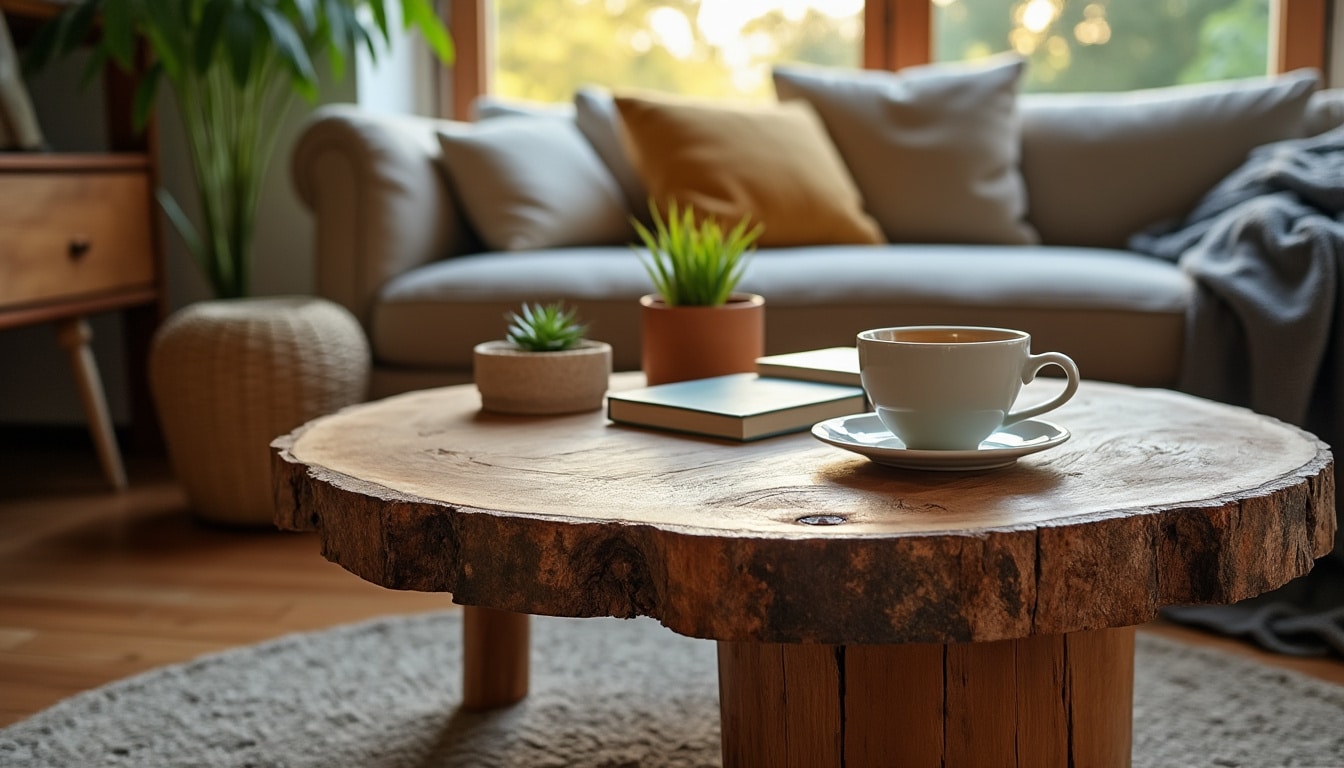 Illustration: Qu’est-ce qu’un touret transformé en table basse ?