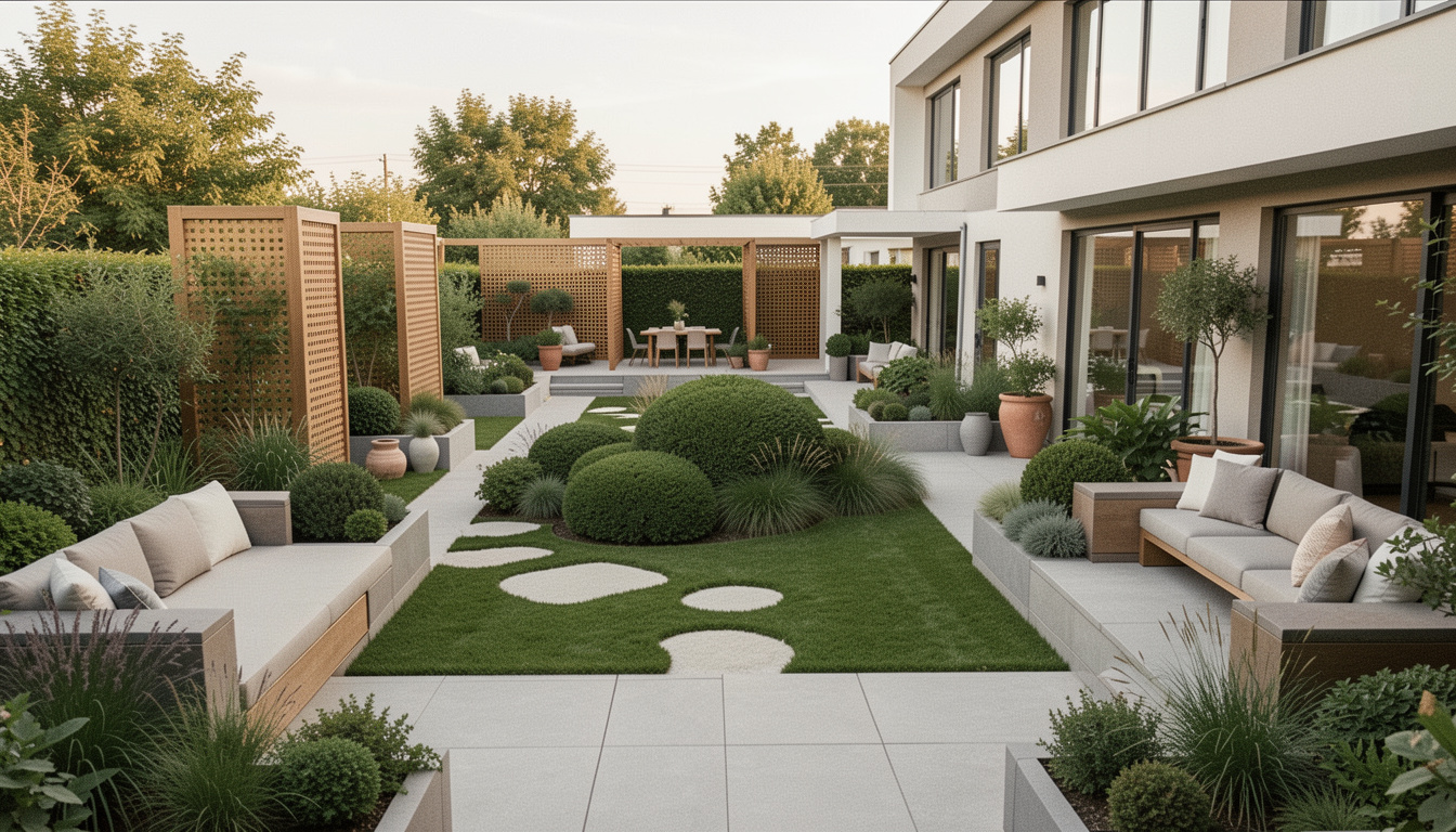 Aménager un jardin rectangulaire sans effet couloir