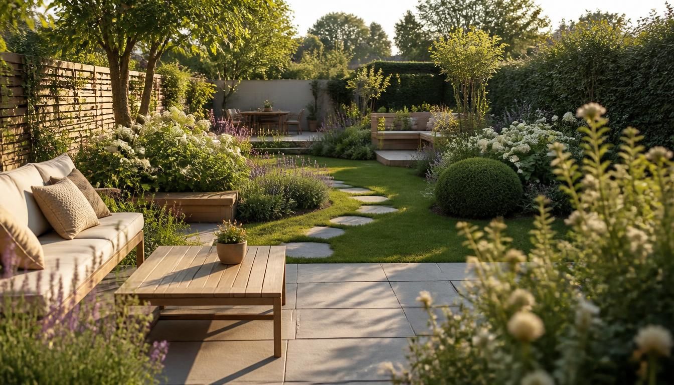 Aménager un jardin rectangulaire sans effet couloir