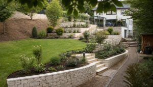 Aménager un jardin en pente avec un terrassement réussi