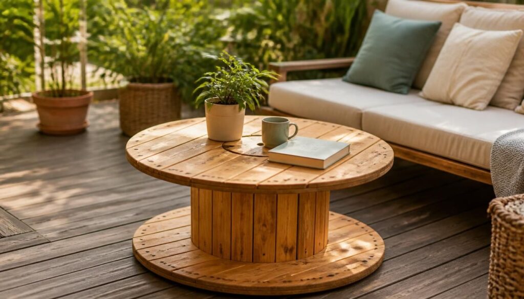 Que fabriquer avec un touret en bois récupéré ?